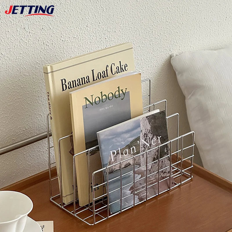 Desktara Alder 3-Layer Metal Mesh Notebook and File Rack — Desktara Modern Desks & Workspace Accessories — view 3