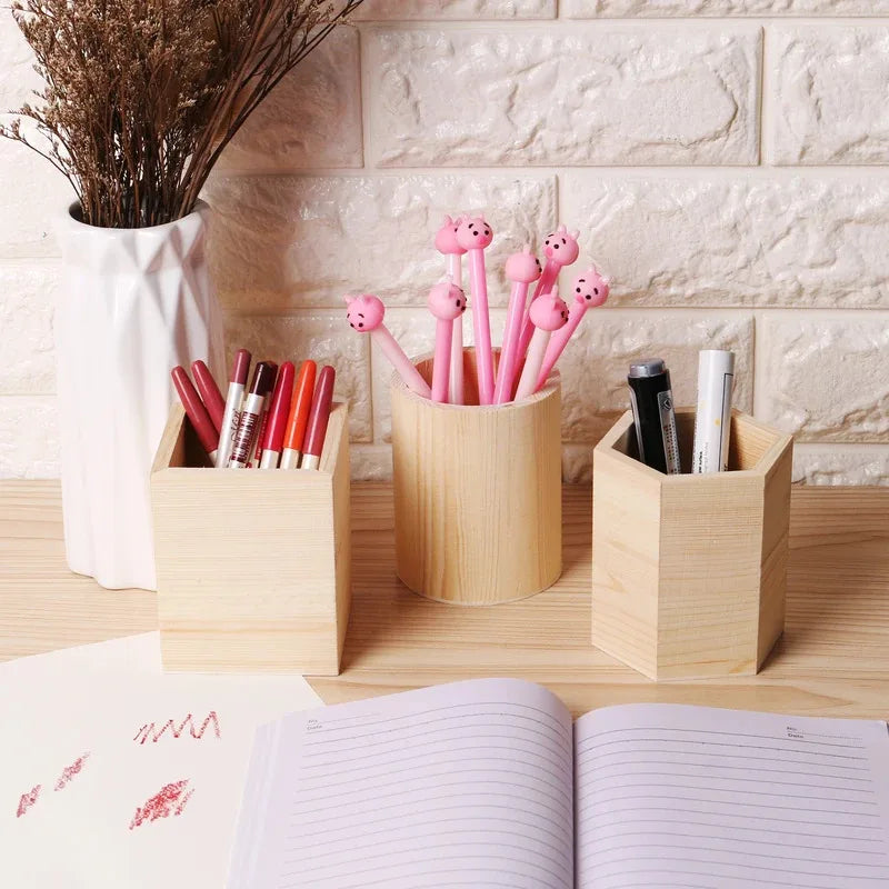 Desktara Linden Wooden Stationery Storage Box — Desktara Modern Desks & Workspace Accessories — view 2