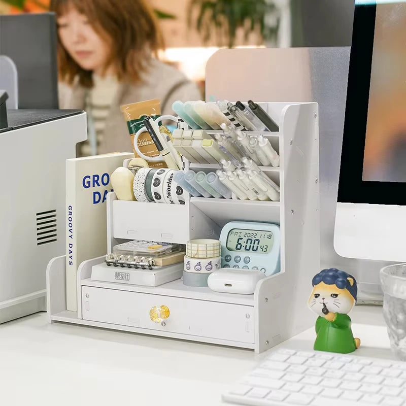 Desktara Fjord Wooden Pen and Pencil Holder — Desktara Modern Desks & Workspace Accessories — view 3