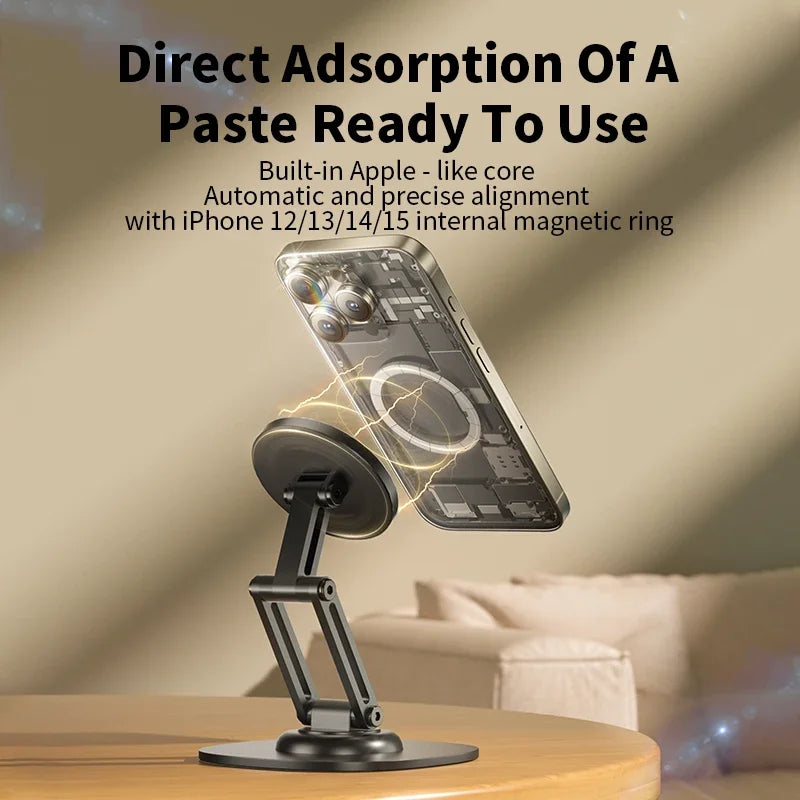 Desktara Pine Foldable Magnetic Phone Stand — Desktara Modern Desks & Workspace Accessories — view 2