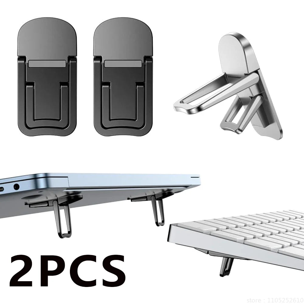 Desktara Ember Foldable Mini Laptop Stand Pair — Desktara Modern Desks & Workspace Accessories