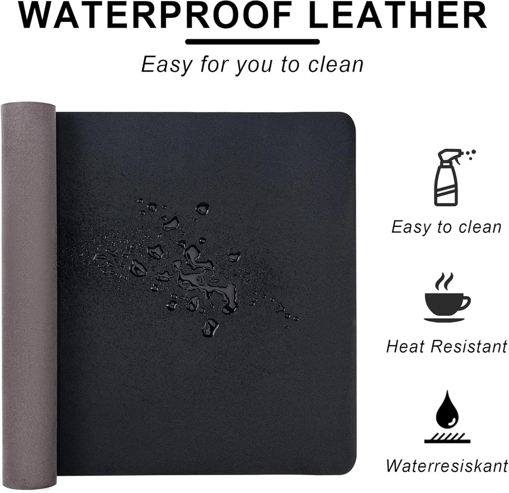 Desktara Kestrel Non-Slip PU Desk Pad Protector — Desktara Modern Desks & Workspace Accessories — view 2