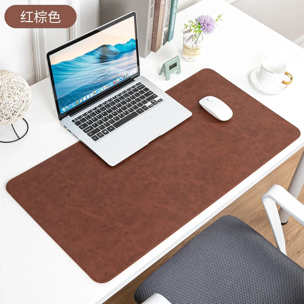 Desktara Iris Waterproof PU Leather Desk Pad — Desktara Modern Desks & Workspace Accessories — view 5