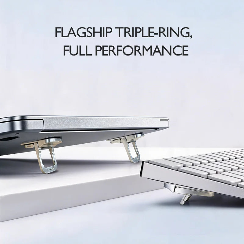 Desktara Nova Mini Aluminum Laptop Stand — Desktara Modern Desks & Workspace Accessories