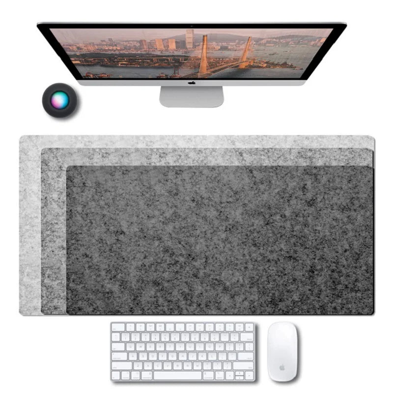 Desktara Umber Soft Wool Felt Computer Desk Mat — Desktara Modern Desks & Workspace Accessories — view 3
