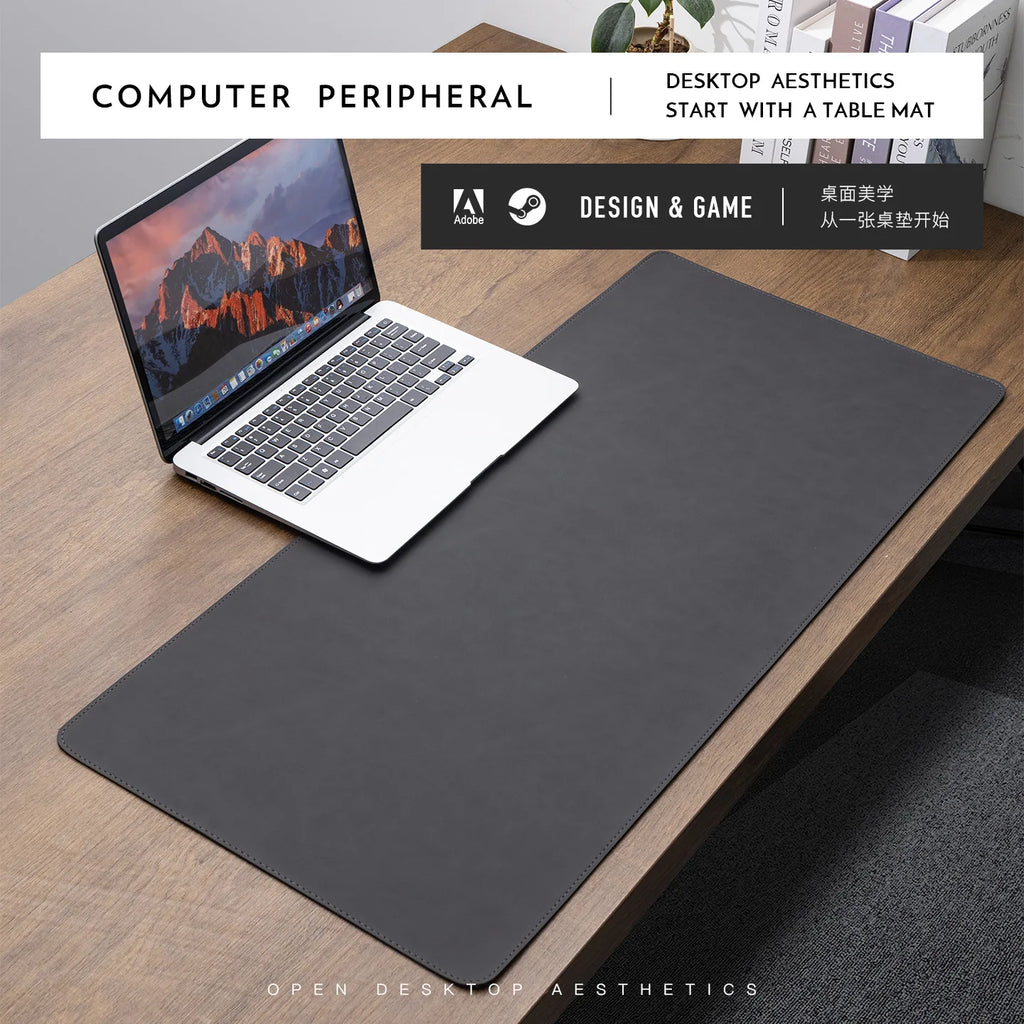 Desktara Zephyr Crazy Horse Texture PU Desk Mat — Desktara Modern Desks & Workspace Accessories — view 6