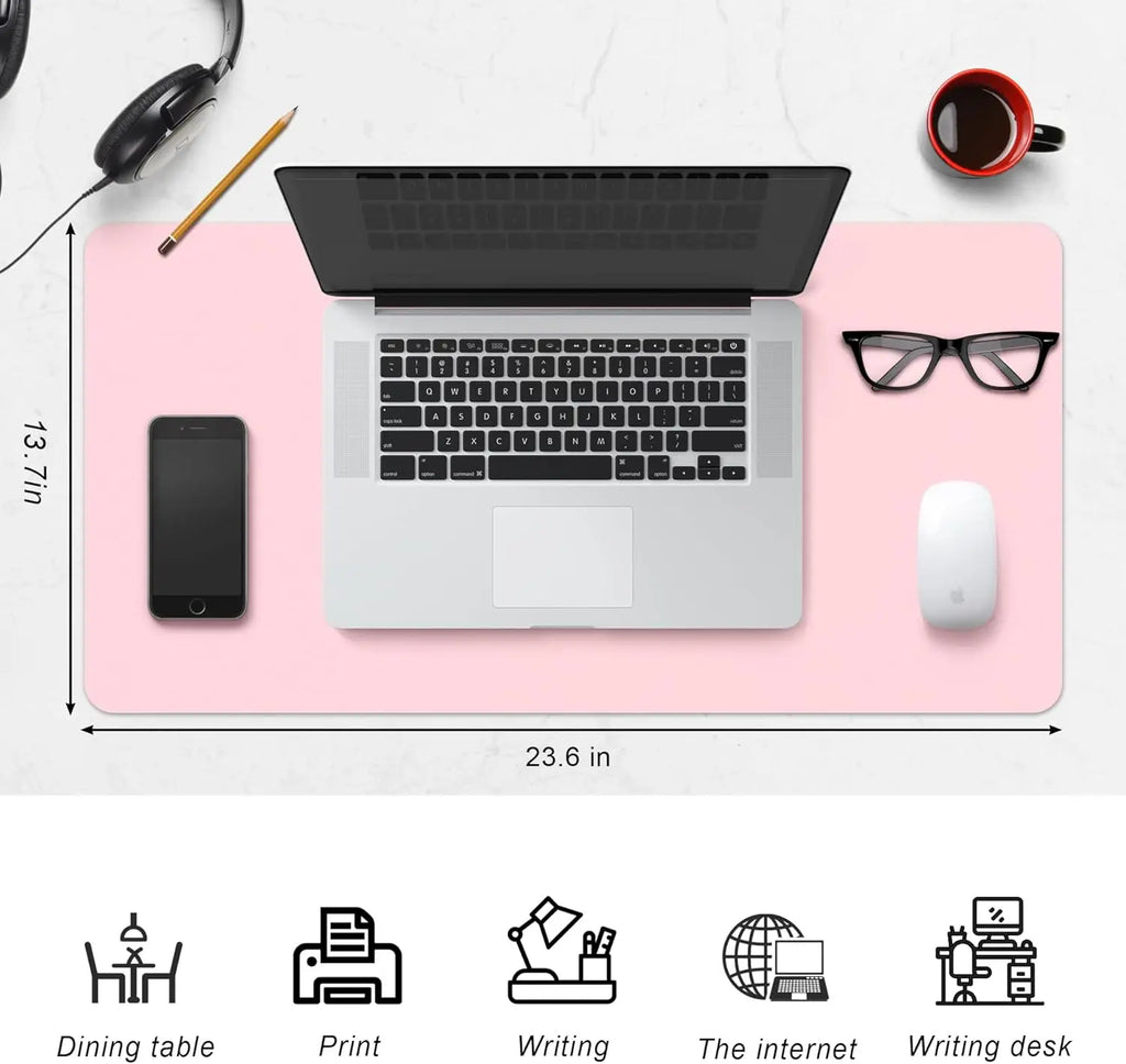 Desktara Kestrel Non-Slip PU Desk Pad Protector — Desktara Modern Desks & Workspace Accessories — view 4