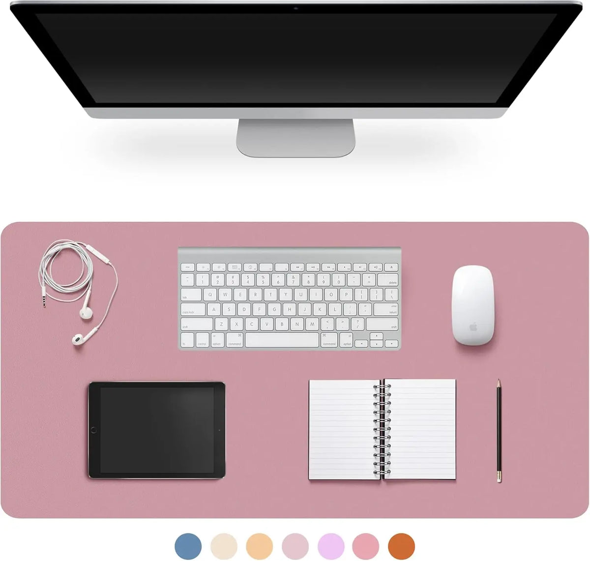 Desktara Kestrel Non-Slip PU Desk Pad Protector — Desktara Modern Desks & Workspace Accessories