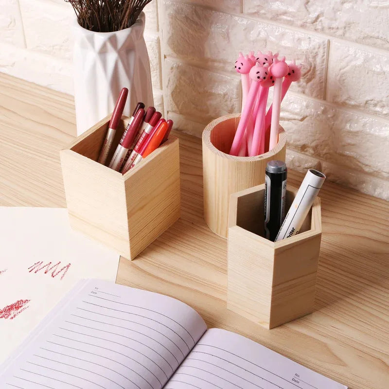 Desktara Linden Wooden Stationery Storage Box — Desktara Modern Desks & Workspace Accessories — view 5