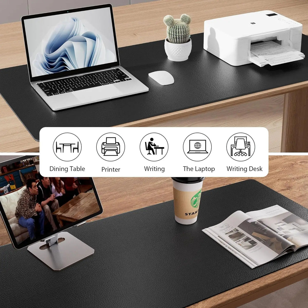 Desktara Lumen Large Waterproof Office Desk Mat — Desktara Modern Desks & Workspace Accessories — view 6