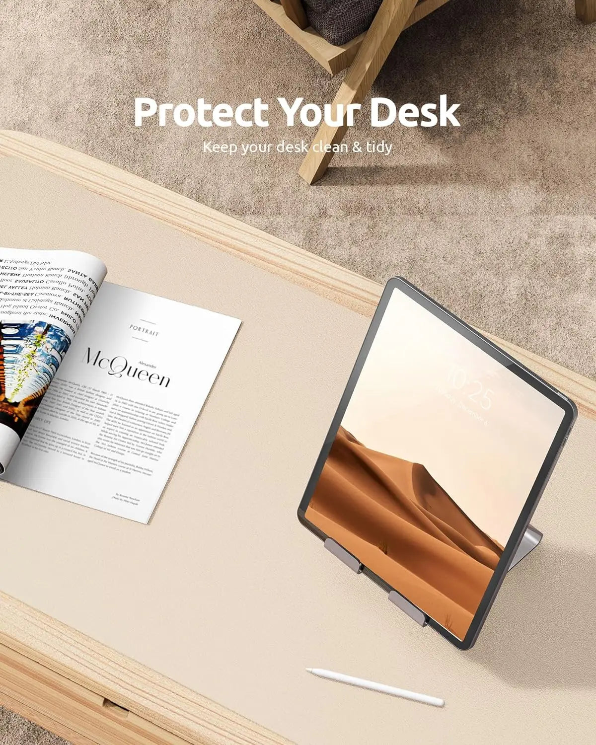 Desktara Glade Large Leather Desk Mat — Desktara Modern Desks & Workspace Accessories — view 5