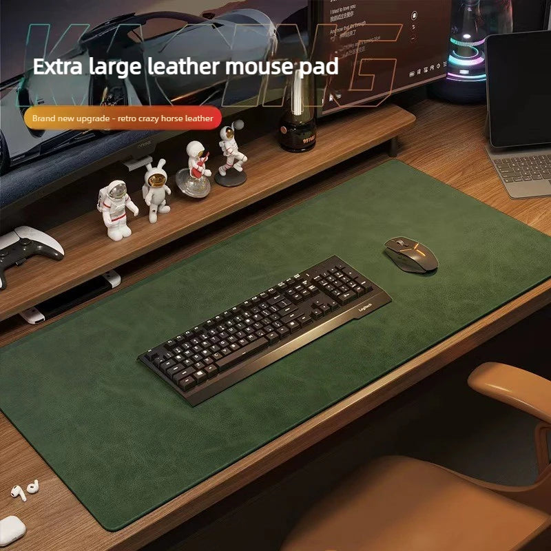 Desktara Zephyr Crazy Horse Texture PU Desk Mat — Desktara Modern Desks & Workspace Accessories