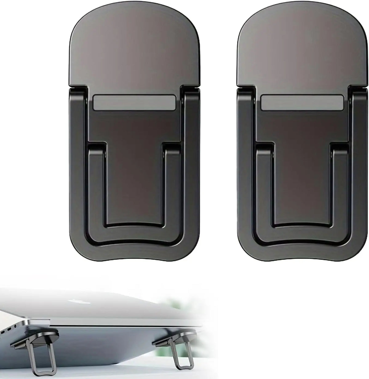 Desktara Kori Adjustable Laptop Support Pair — Desktara Modern Desks & Workspace Accessories