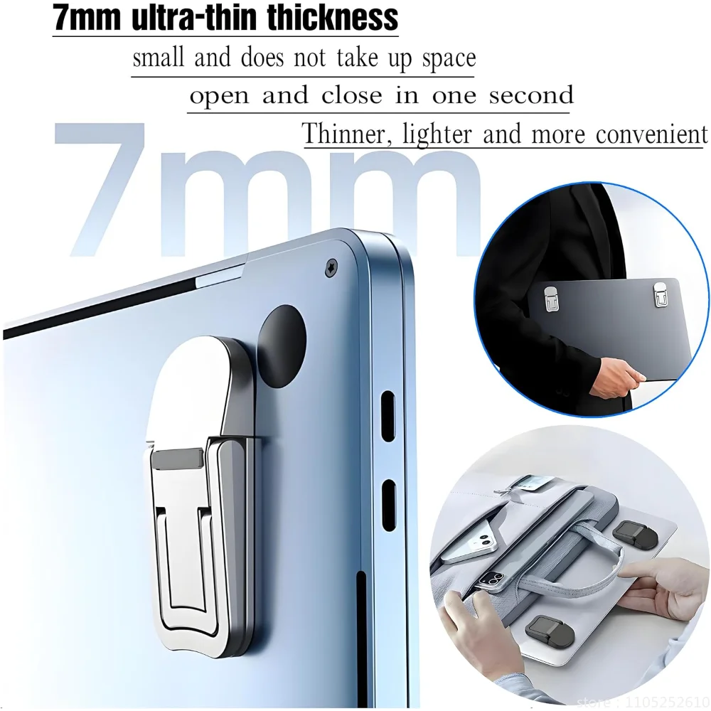 Desktara Ember Foldable Mini Laptop Stand Pair — Desktara Modern Desks & Workspace Accessories — view 2