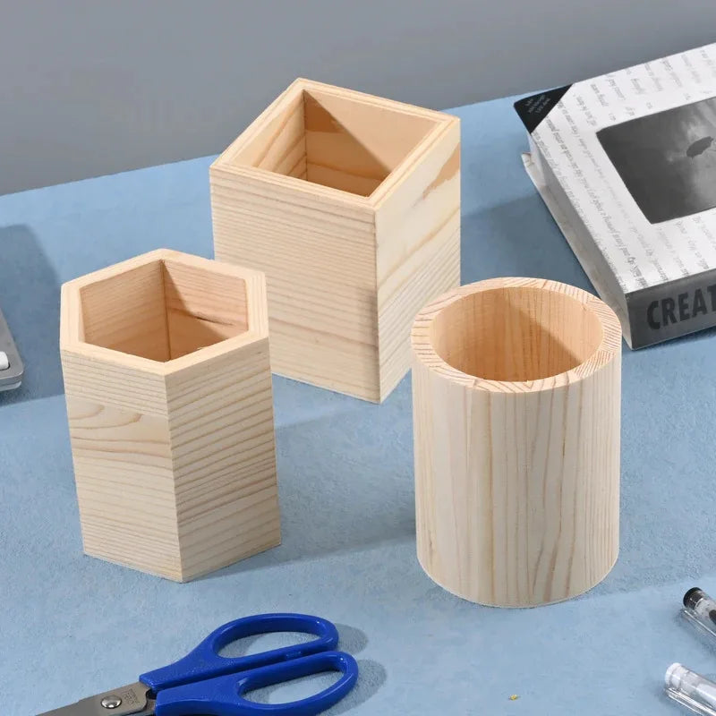 Desktara Linden Wooden Stationery Storage Box — Desktara Modern Desks & Workspace Accessories — view 4