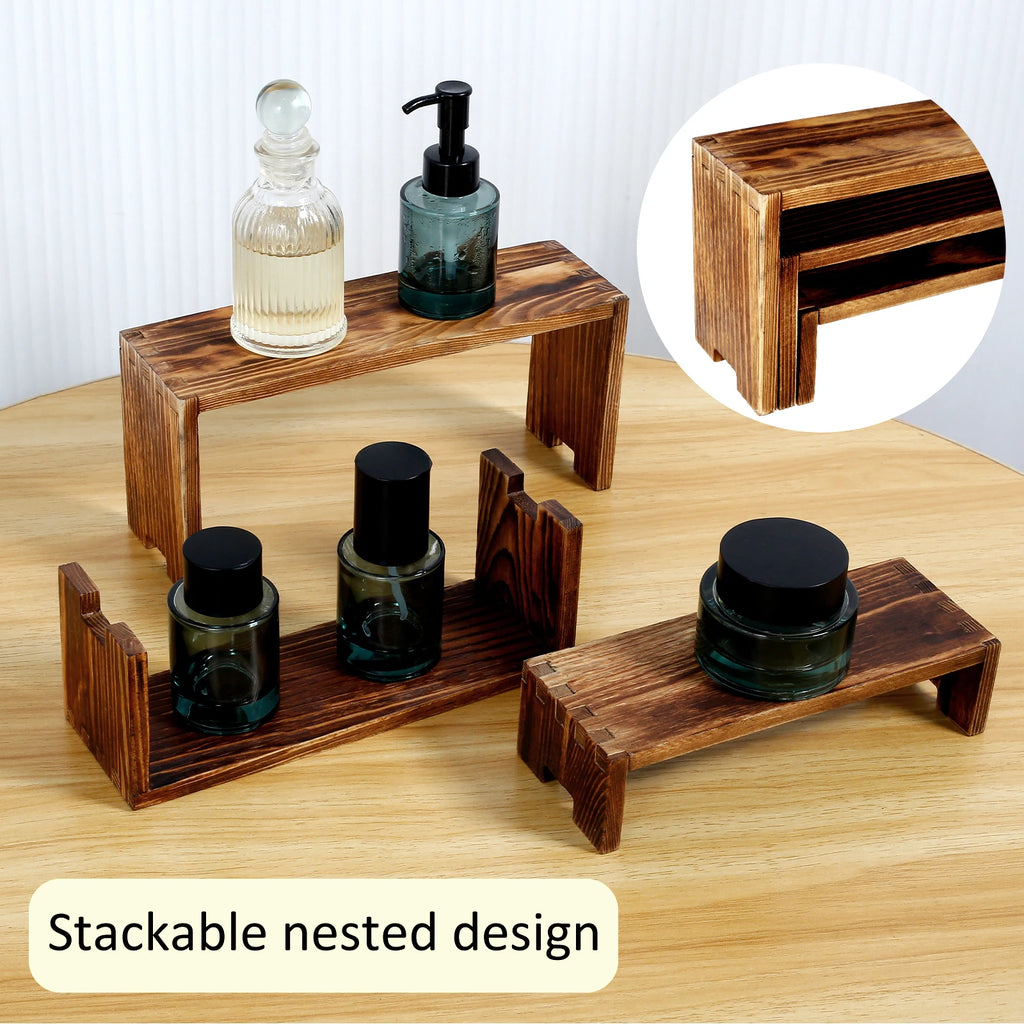 Desktara Birch Wooden Display Riser Set — Desktara Modern Desks & Workspace Accessories — view 5