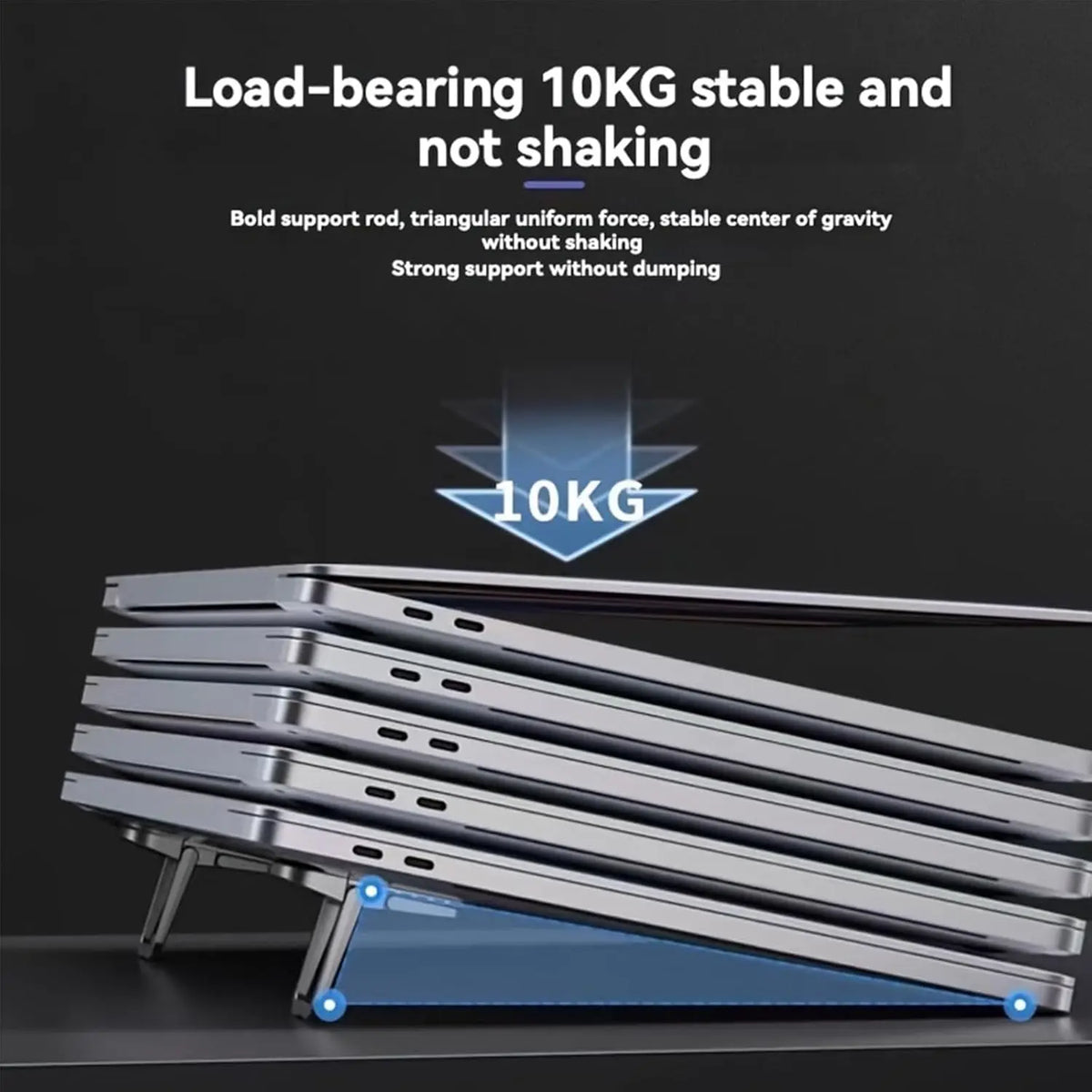 Desktara Kori Adjustable Laptop Support Pair — Desktara Modern Desks & Workspace Accessories — view 2