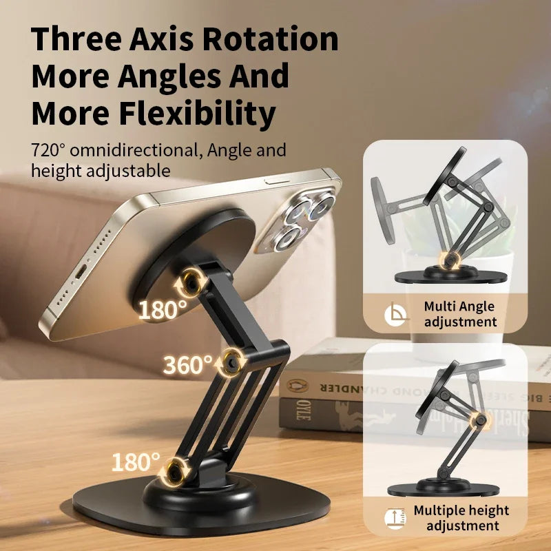 Desktara Pine Foldable Magnetic Phone Stand — Desktara Modern Desks & Workspace Accessories — view 4