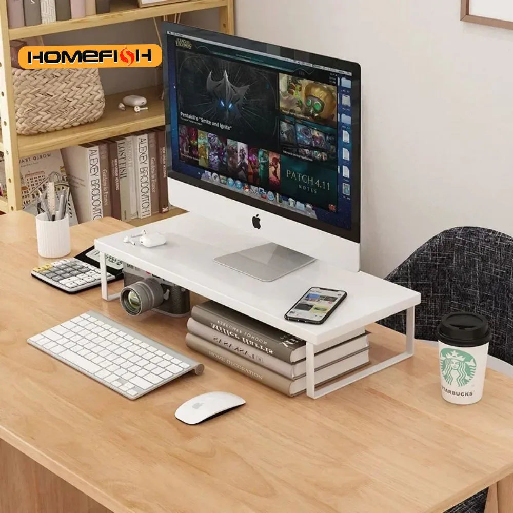 Desktara Ridge Elevated Monitor Riser Base — Desktara Modern Desks & Workspace Accessories