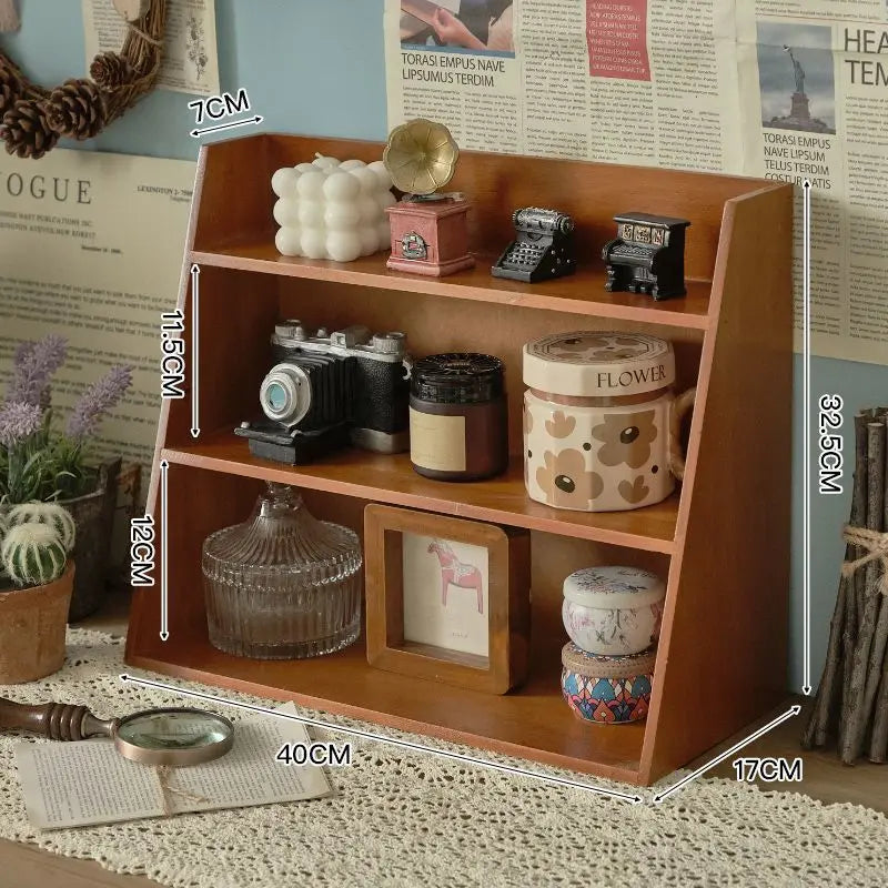 Desktara Cedar Solid Wood Desktop Storage Rack — Desktara Modern Desks & Workspace Accessories — view 5