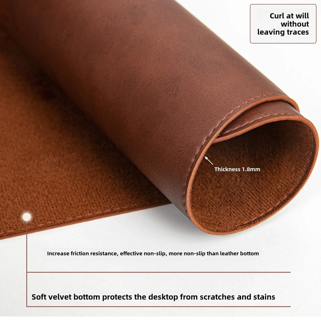 Desktara Iris Waterproof PU Leather Desk Pad — Desktara Modern Desks & Workspace Accessories — view 3