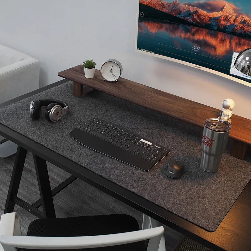 Desktara Umber Soft Wool Felt Computer Desk Mat — Desktara Modern Desks & Workspace Accessories — view 2