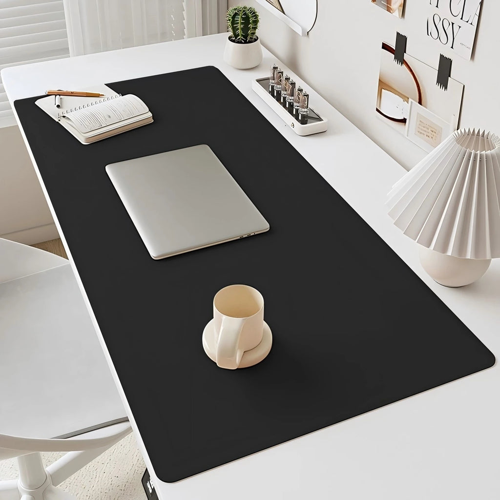 Desktara Ash PU Leather Desk Mat — Desktara Modern Desks & Workspace Accessories