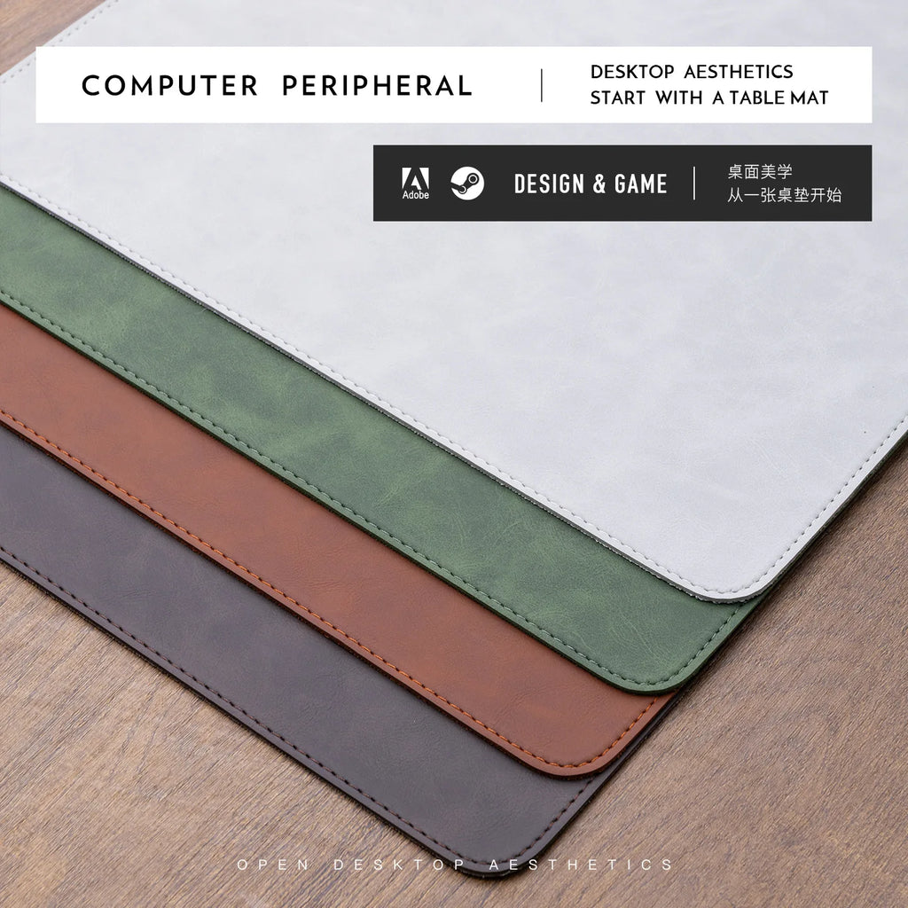 Desktara Zephyr Crazy Horse Texture PU Desk Mat — Desktara Modern Desks & Workspace Accessories — view 2